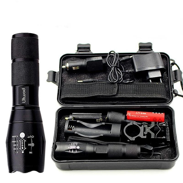 Z50 Zoomable Tactical Hunting LED Flashlight with Box Kit