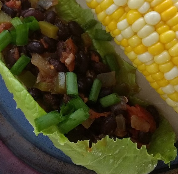 Black Bean Lettuce "Tacos"
