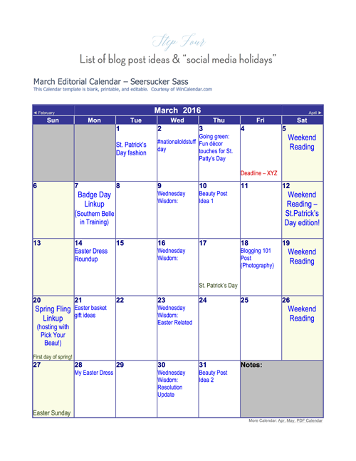 Blogging 101: How to Create an Editorial Calendar Blogging 101: How to Create an Editorial Calendar