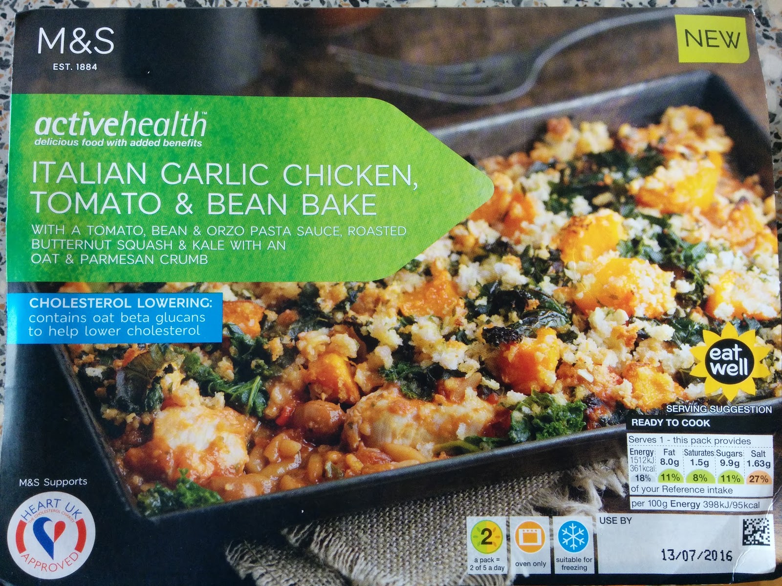 The Excited Eater Marks and Spencer ActiveHealth Italian Garlic Chicken Tomato and Bean Bake Review The Excited Eater Marks and Spencer ActiveHealth Italian Garlic Chicken Tomato and Bean Bake Review