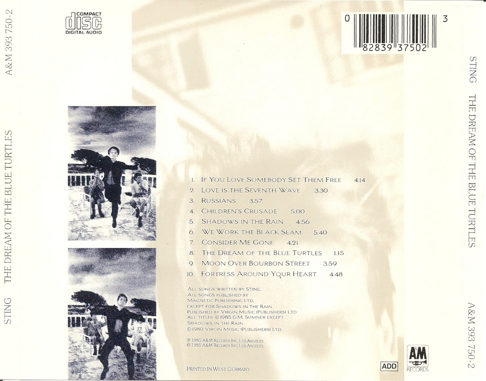 The First Pressing CD Collection Sting The Dream of the Blue Turtles