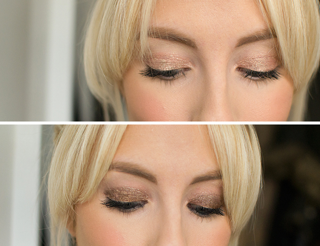 Champagne Diamonds and Amber Haze Swatch