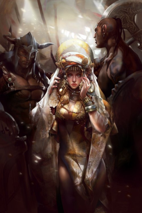 As belas mulheres nas ilustrações de fantasia e ficção de Amber Ye Amber Ye artstation arte ilustrações mulheres beleza fantasia ficção games