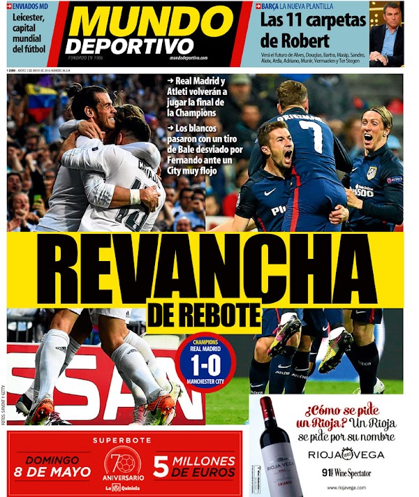 Real Madrid, Mundo Deportivo: "Revancha de rebote"