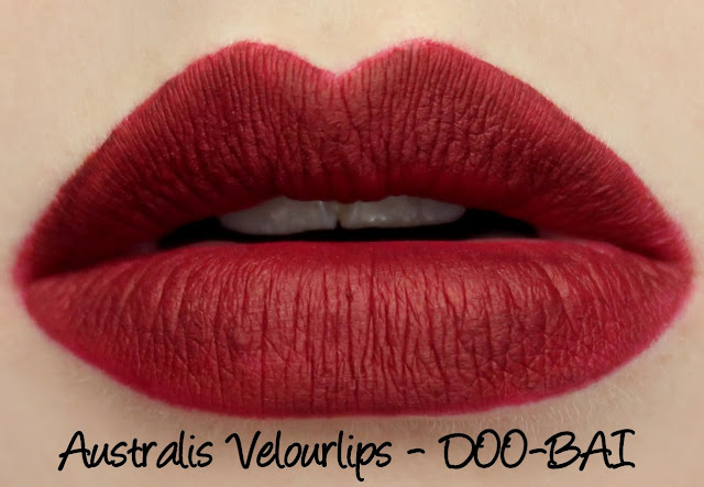 Australis Velourlips Matte Lip Cream - DOO-BAI Swatches & Review