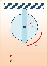 penerapan hukum newton II pada katrol, dinamika rotasi