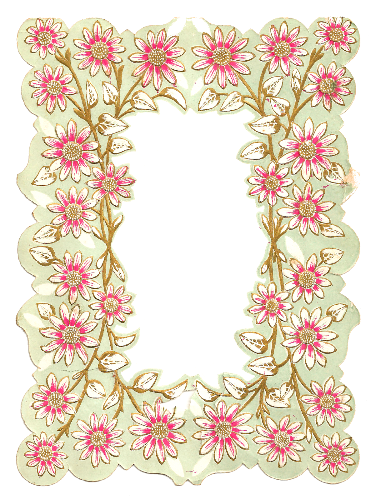 Antique Images: Digital Scrapbooking Paper Crafting Frame Flower Design