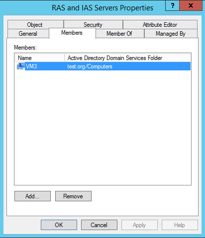 RAS and IAS Servers Properties
