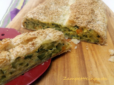 Rotolo di zucchine e yogurt - Ricetta con pasta sfoglia