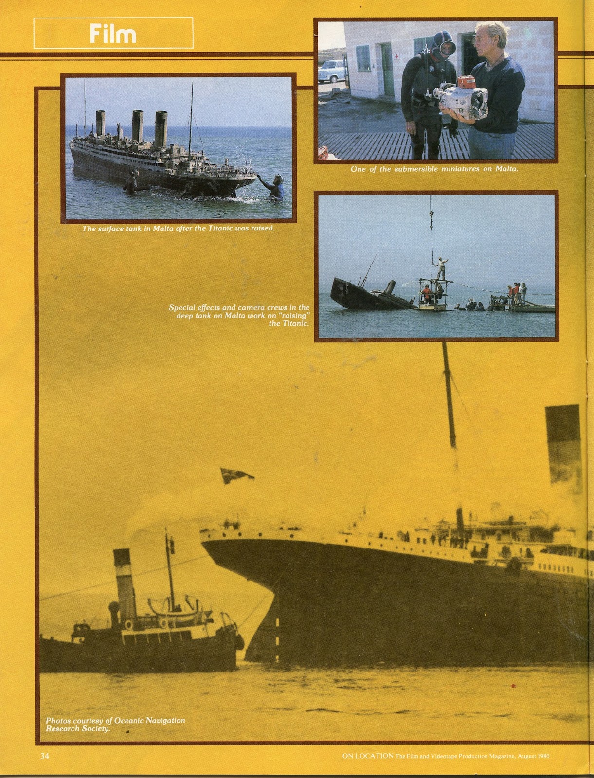 Clive Cussler Book Collecting: Raise the Titanic - On Location Magazine -  August 1980
