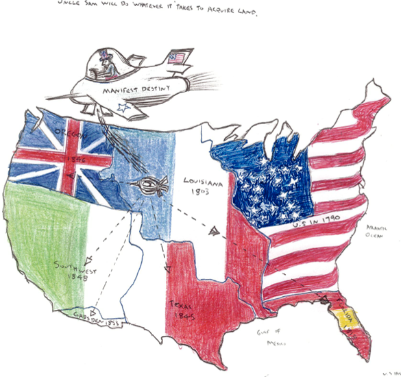 History With Rivera 2 1 13 Manifest Destiny Political Cartoons