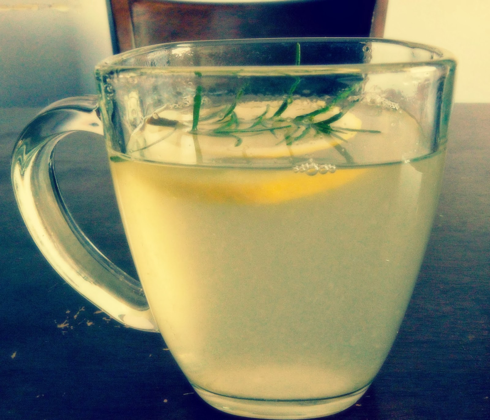 Bone Marrow & Bannock Hot Rosemary & Lemon Water