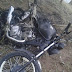 Moto é incendiada em Mundo Novo-BA