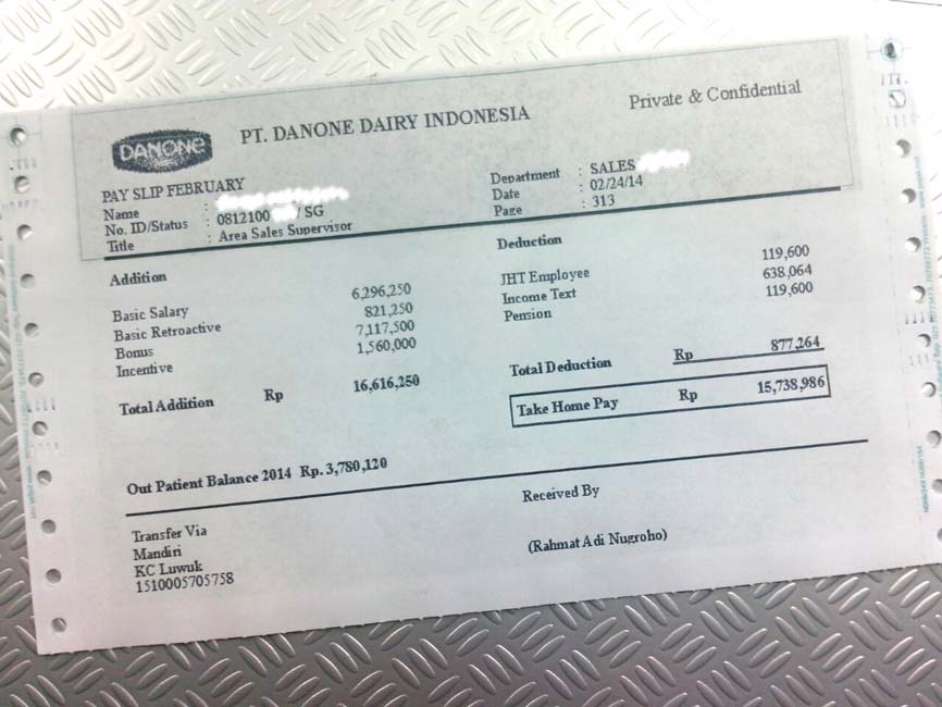 Jual Kertas Slip Gaji Menjual dan Jasa Cetak gaji menggunakan kertas