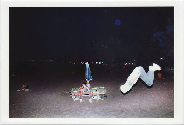 dirty photos - umbra - a night street photo of BEACH MAN JUMPING
