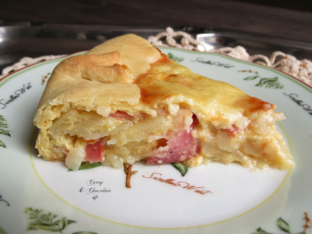 Pastel de patatas y bacon o tarte paysanne - Potato and bacon cake Pastel de patatas y bacon o tarte paysanne - Potato and bacon cake