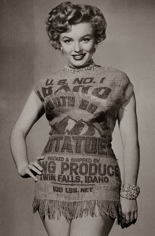 Fotografías de Marilyn Monroe vestida con un saco de patatas