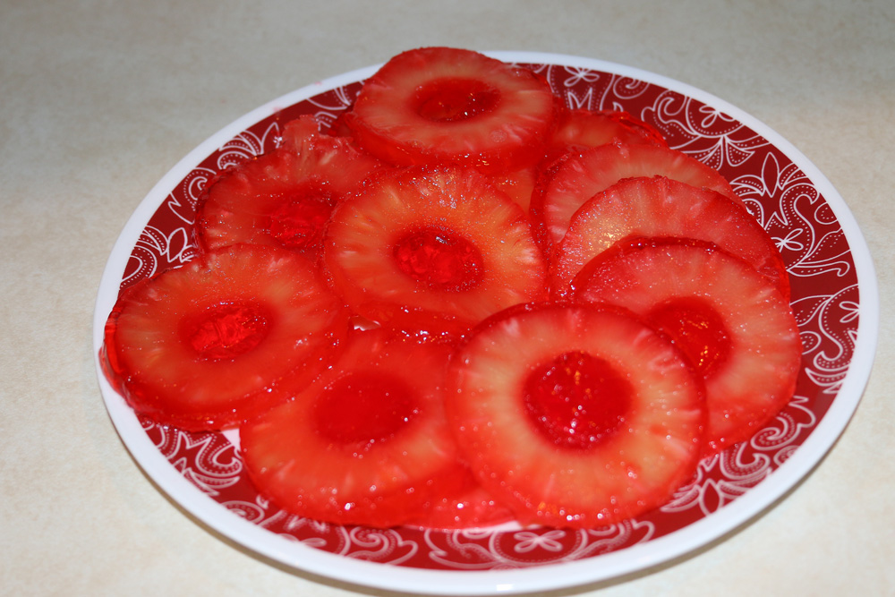 DEFINITELY NOT GOURMET Jello Pineapple Slices