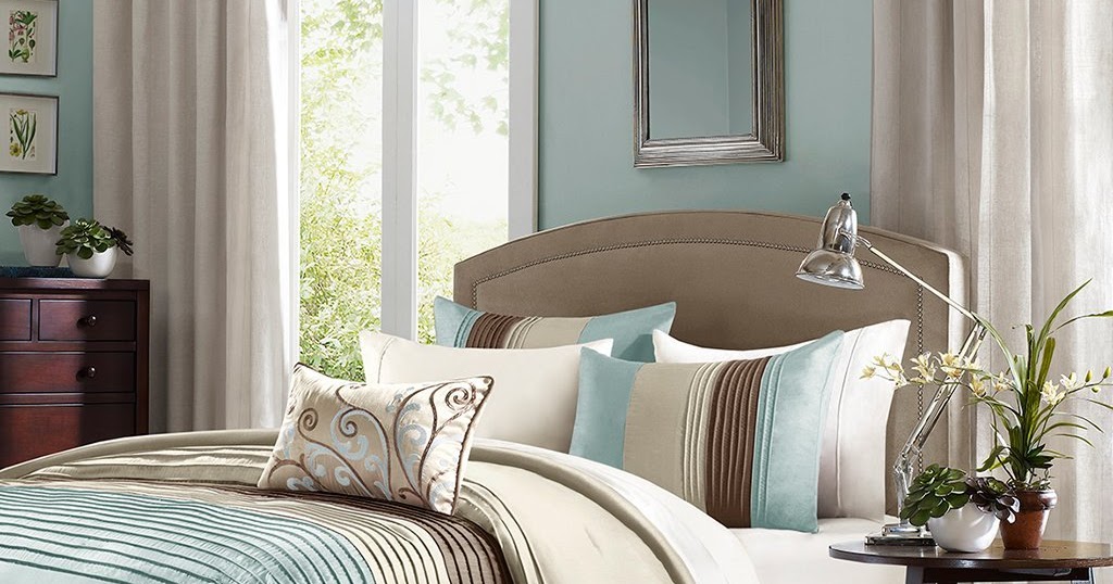 Light Blue and Brown Bedding & Comforter Sets