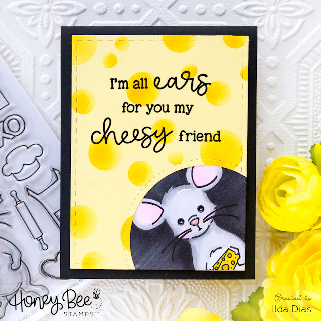 Punny Encouragement Card for a Cheesy Friend for Honey Bee Stamps by ilovedoingallthingscrafty.com