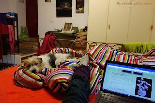 Art by Vasily Fedorouk on computer Dogsitting while writing an art newsletter Art by Vasily Fedorouk on computer Dogsitting while writing an art newsletter