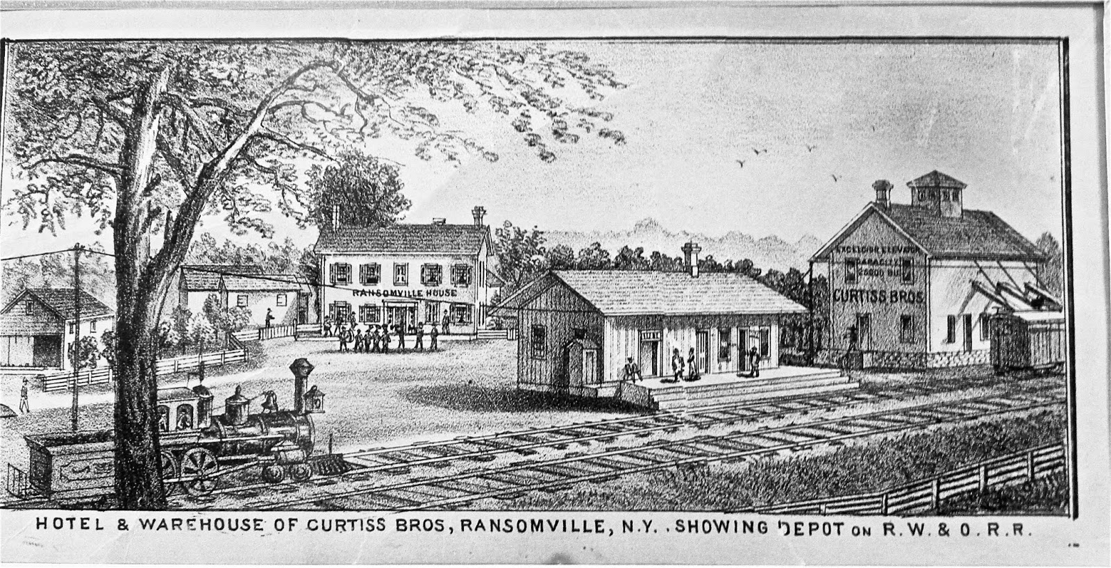 Vintage Railroad Pictures Railroad Station at Ransomville, N.Y.