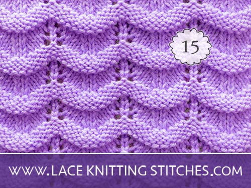It is an easy lace pattern that you can knit feminine tops, breezy scarves or knitting lace afghans