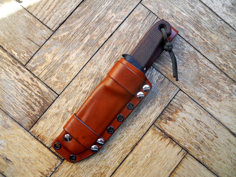Andrzej Woronowski Custom Knives Kydexleather combo sheath for a