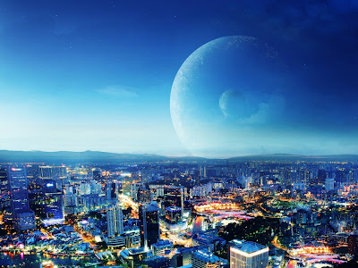 City Night Fantasy Wallpaper HD