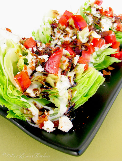 Blue Cheese Wedge Salad with Balsamic Reduction