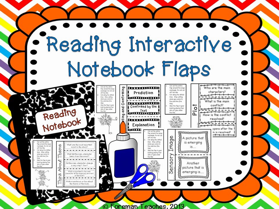 http://www.teacherspayteachers.com/Product/Reading-Interactive-Notebook-Flaps-912922
