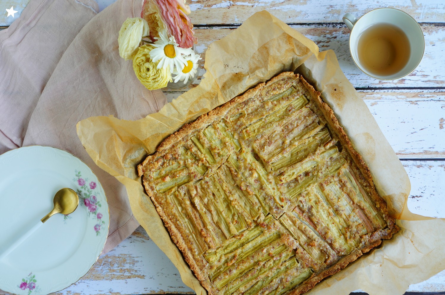 Farine D Etoiles Tarte A La Rhubarbe Sans Gluten Sans Lactose