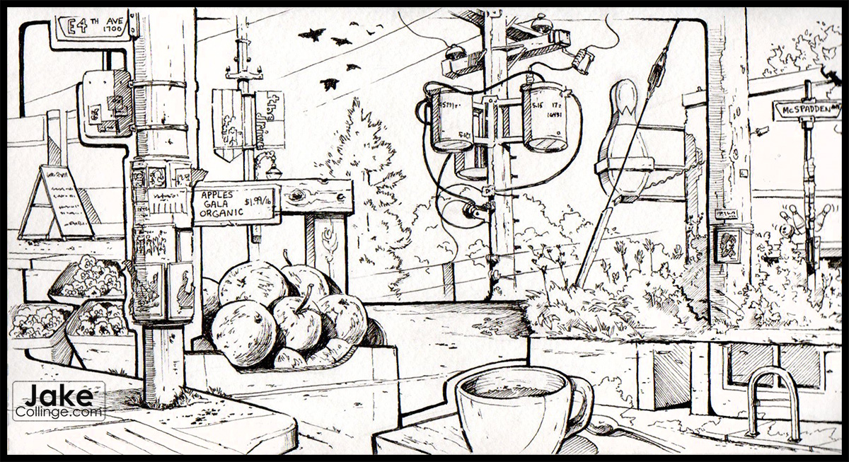 Vancouver Location Drawing with Ink pt. 1