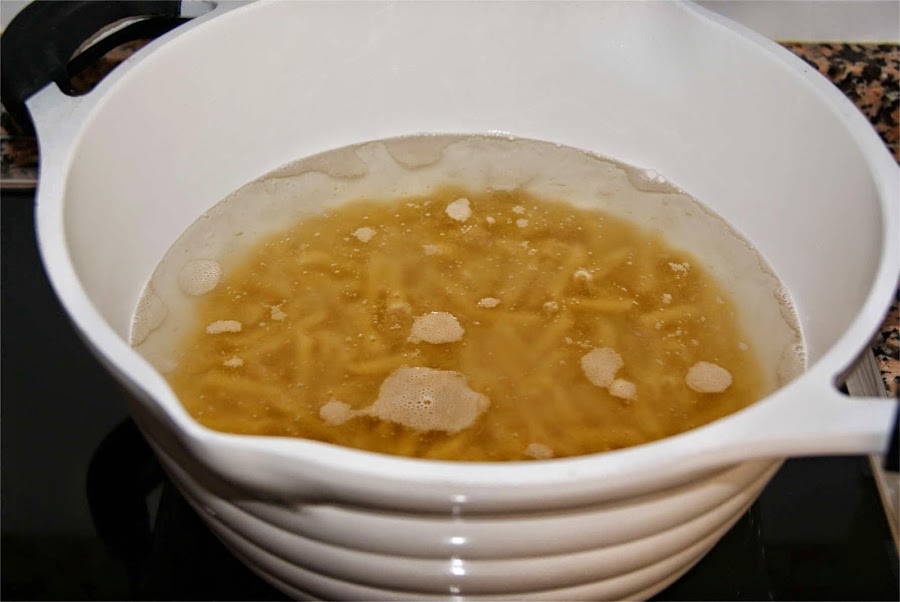 Macarrones con salmón paso 2