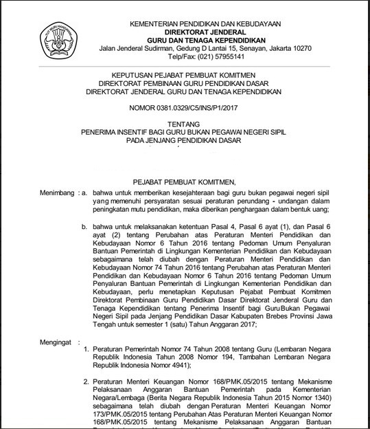 Contoh Proposal Insentif Guru Paud