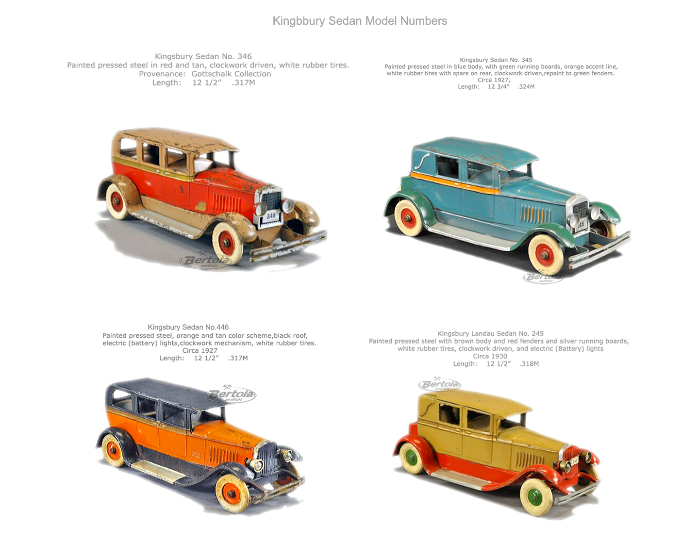 Old Antique Toys Kingsbury Cars with Lots of Colour