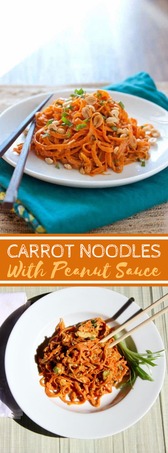 Carrot Noodles with Peanut Sauce #healthy #lowcarb