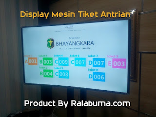 tiket antrian display loket antrian