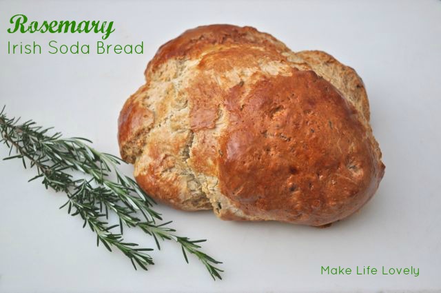 Traditional Irish Soda Bread with Rosemary Recipe - Make Life Lovely