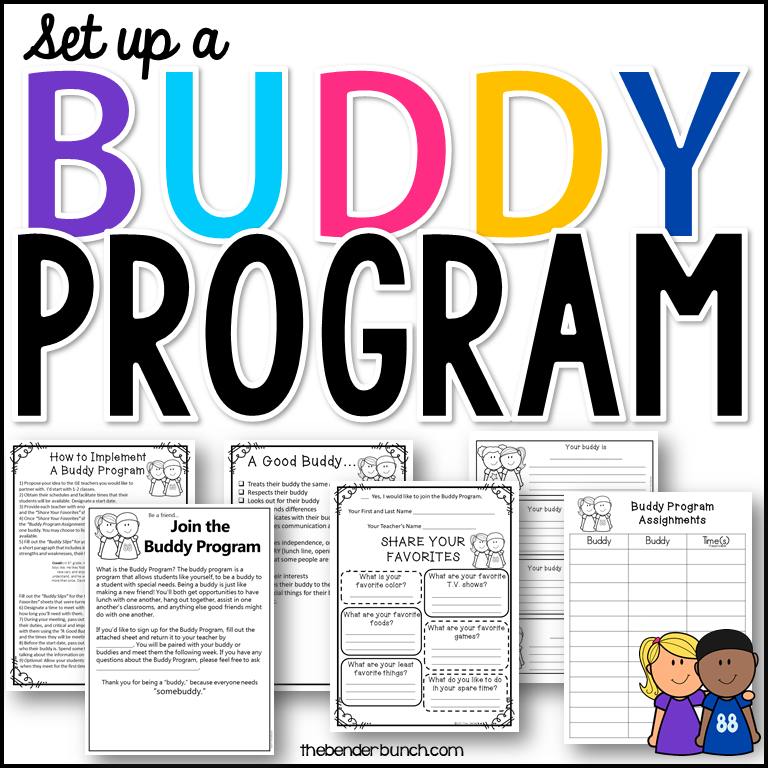 The Bender Bunch Set Up a Buddy Program at Your School