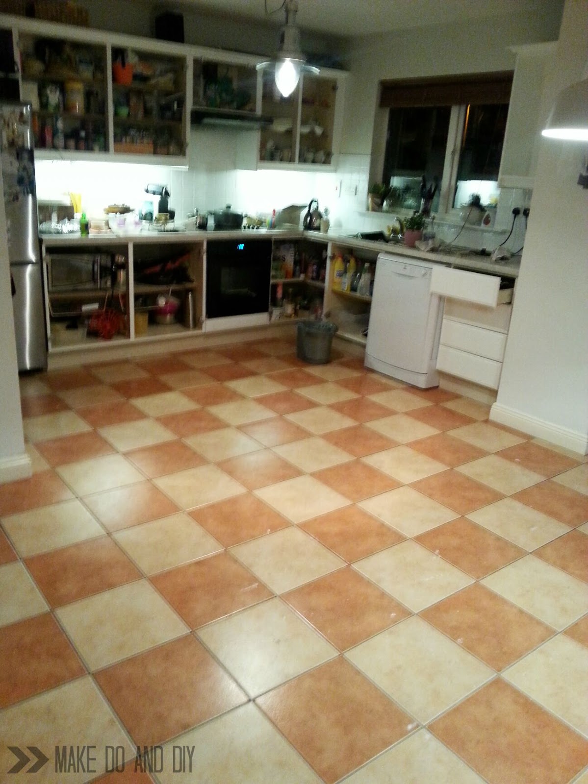 Painted Tile Floor No Really Make Do, Painting Tile Floors Kitchen