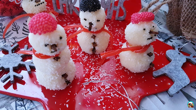 Muñecos de nieve de coco