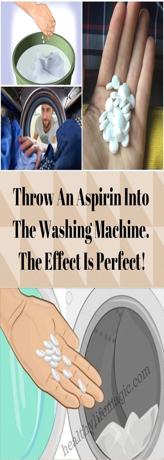 Throw An Aspirin Into The Washing Machine. The Effect Is Perfect! DIY