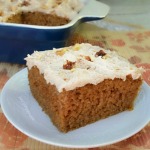 Pumpkin Cake Bars Quick, easy and sooo delicious recipe for moist Pumpkin Cake Bars - around 15 servings