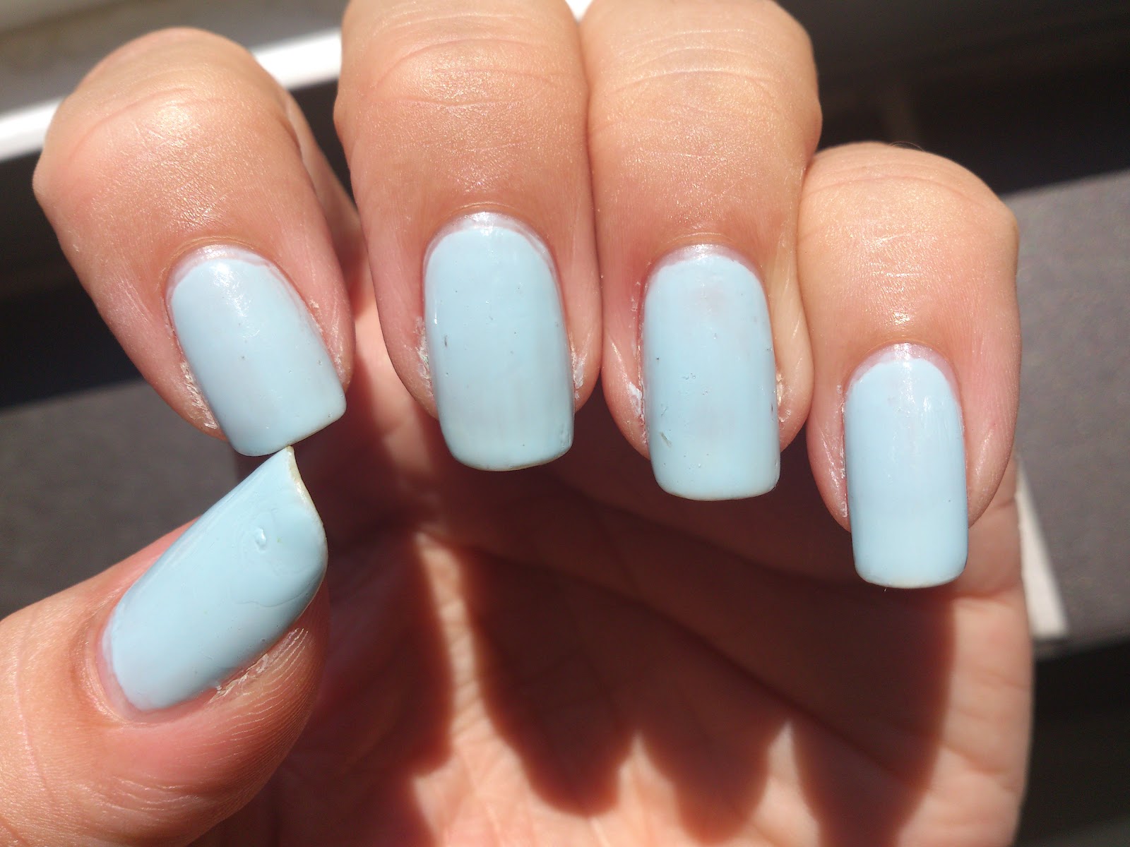 Ongles En Gel Bleu Pastel Les ongles de Patou: Bleu pastel