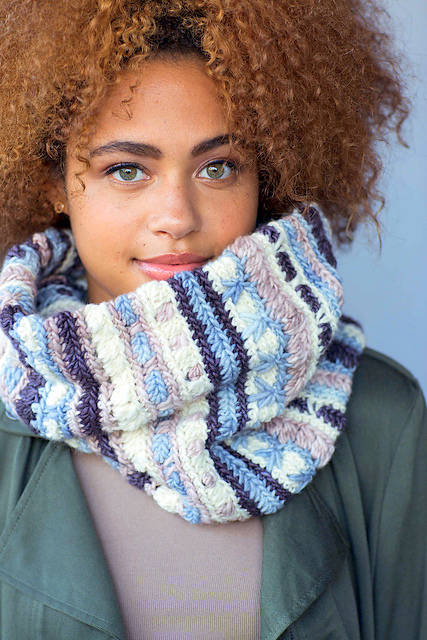 Bohemian cowl scarf Crochet pattern