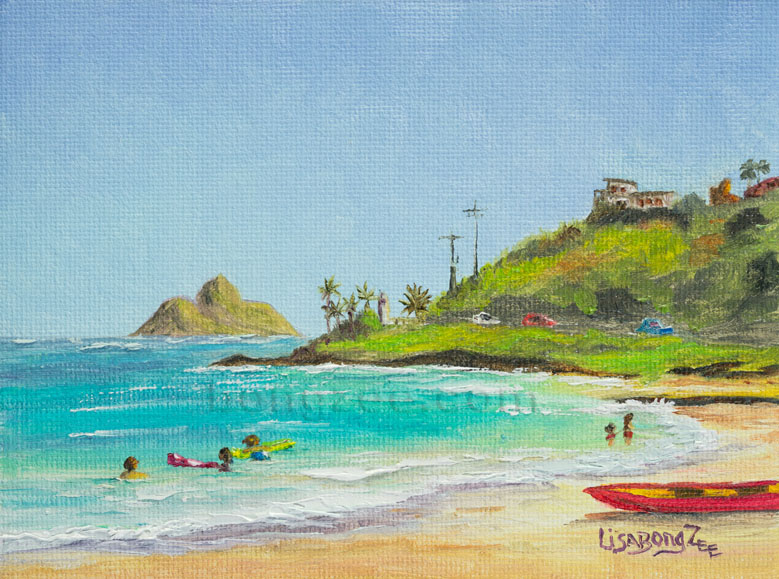 Visual Artists Street Team Gallery KAILUA BEACH Mini Oil Paintings