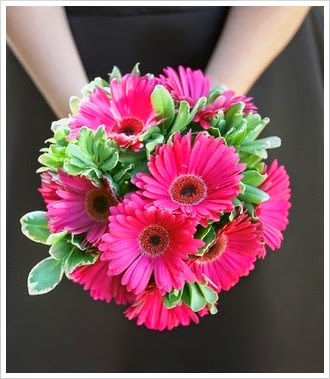 Beautiful Bridal Gerbera Daisy Wedding Bouquets Pink And Green Gerber Daisy Bouquet