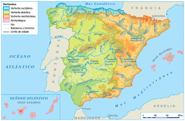 Blog de ciencias de 6º: Mapa Físico, ríos de España
