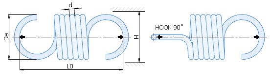 lò xo kéo, extension spring